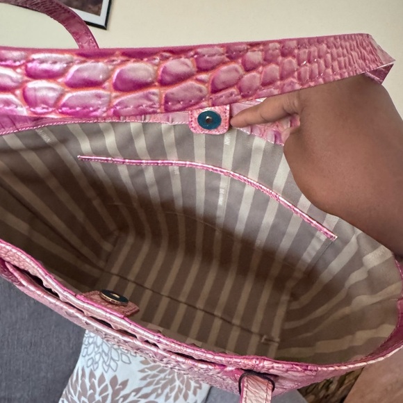 Brahmin Pink Textured Tote Bag - Picture 4 of 5